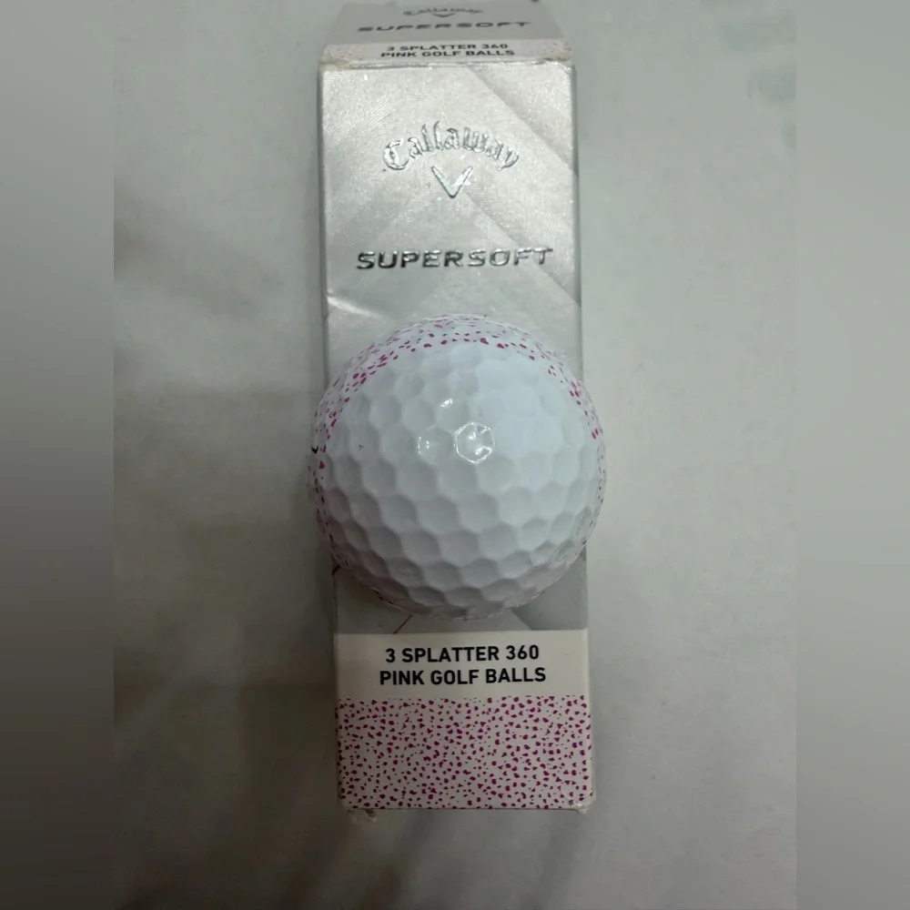 Callaway SuperSoft Splatter 360 Pink Golf Balls 3-Pack New
